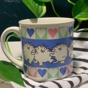 Sandra Boynton Mug Cats Hearts for Coffee Teacup 1980s Recycled Paper Company